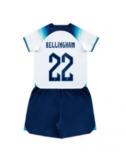 England Jude Bellingham #22 Replika Hemmakläder Barn VM 2022 Kortärmad (+ byxor)